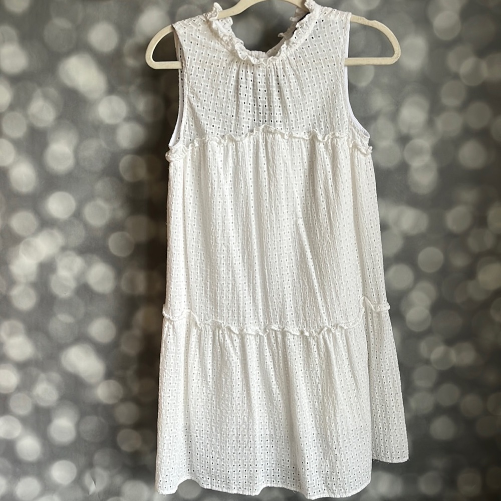 Sunday in Brooklyn Anthropologie womens white eyelet swing dress. Size XS